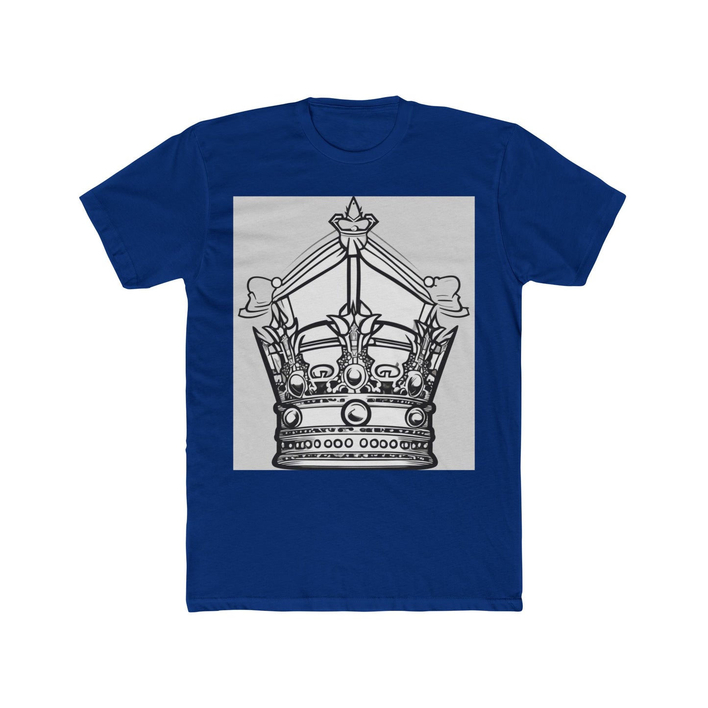boostlete-quiet-power-icon-crown-outline-badge-0130 — Unisex Cotton Crew Tee (NL 3600)