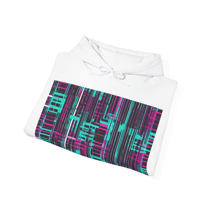 boostlete-field-day-pattern-barcode-retro-0275 — Unisex Heavy Blend Hooded Sweatshirt (Gildan)