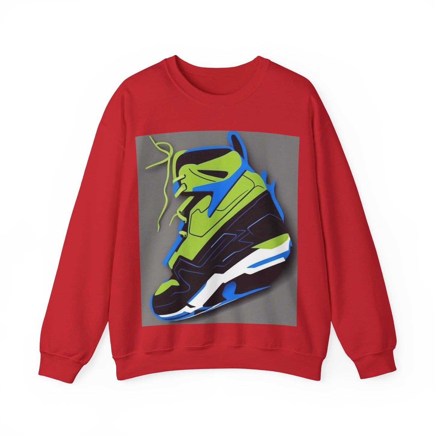 boostlete-quiet-power-icon-sneaker-duotone-paper-0066 — Unisex Heavy Blend Crewneck Sweatshirt (Gildan)