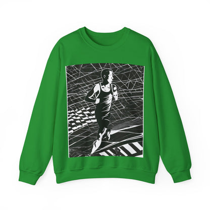 boostlete-headspace-scene-marathoner-speed-geometric-0816 — Unisex Heavy Blend Crewneck (G18000)