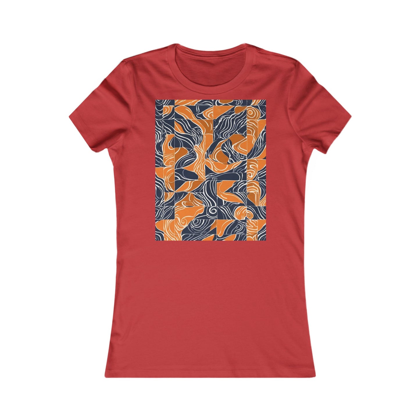 boostlete-rise-grind-pattern-sprint-vector-0207 — Women's Favorite Tee (B+C 6004)