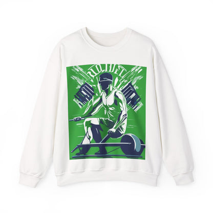 boostlete-am-crew-scene-rower-grainy-bold-0172 — Unisex Heavy Blend Crewneck Sweatshirt (Gildan)