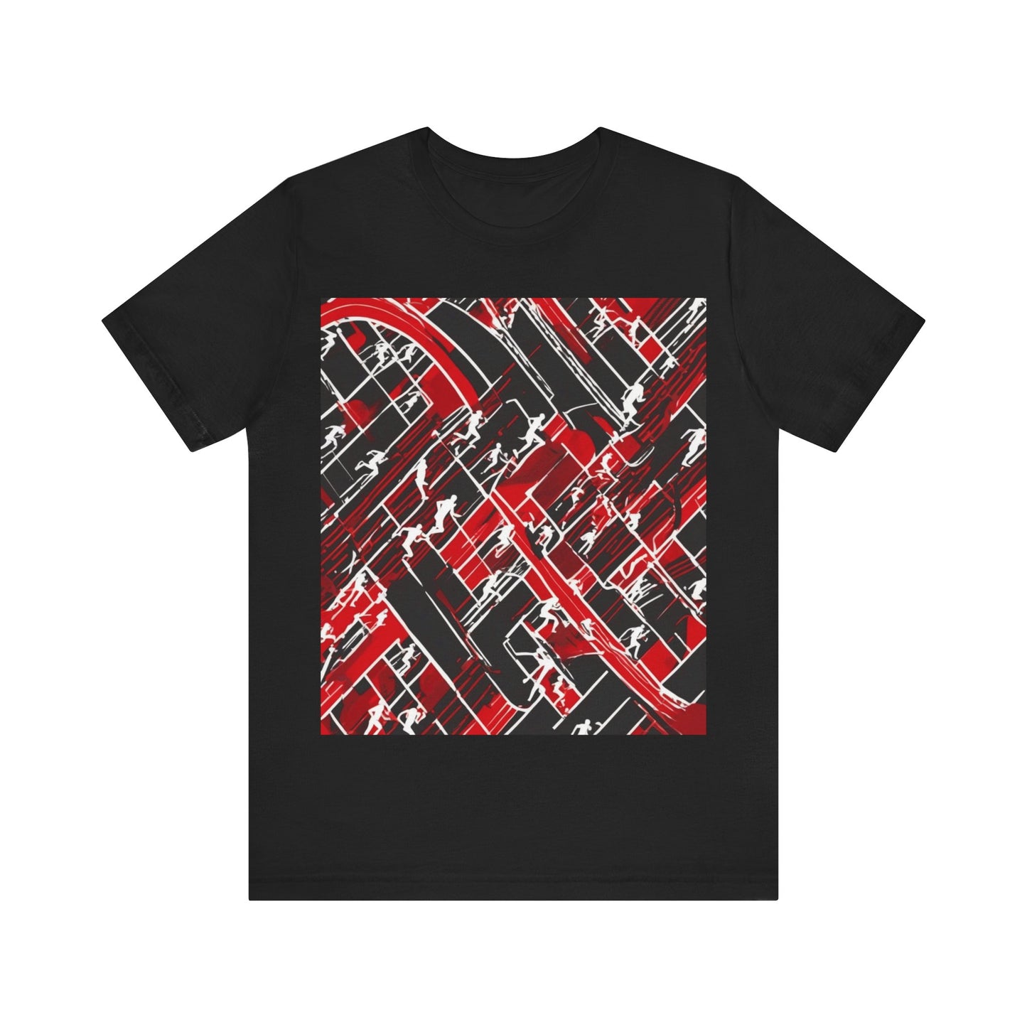 boostlete-pr-season-scene-marathoner-outline-modern-0124 — Unisex Jersey Short Sleeve (B+C 3001)