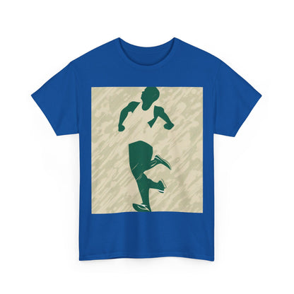 boostlete-am-crew-icon-runner-grainy-blueprint-0134 — Unisex Heavy Cotton Tee (Gildan 5000)