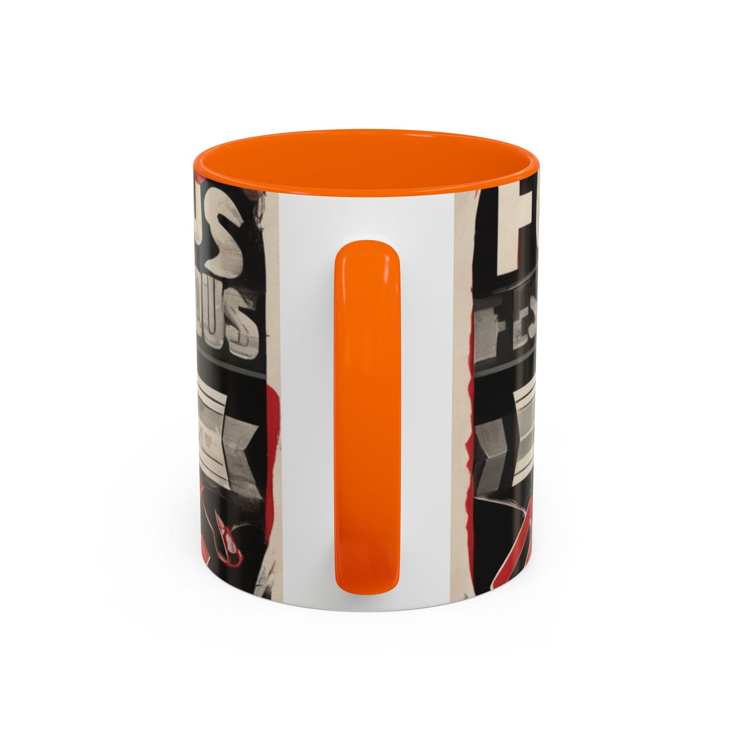 boostlete-mile-by-mile-type-focus-over-feelings-split-retro-0841 — Accent Mug 11/15oz