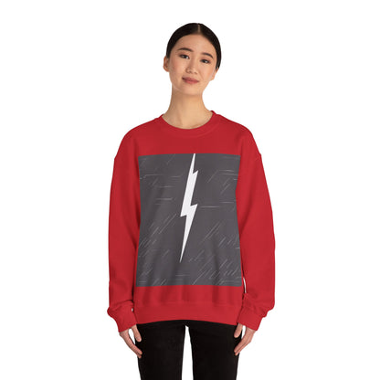 boostlete-am-crew-icon-lightning-glitch-vector-0590 — Unisex Heavy Blend Crewneck (G18000)