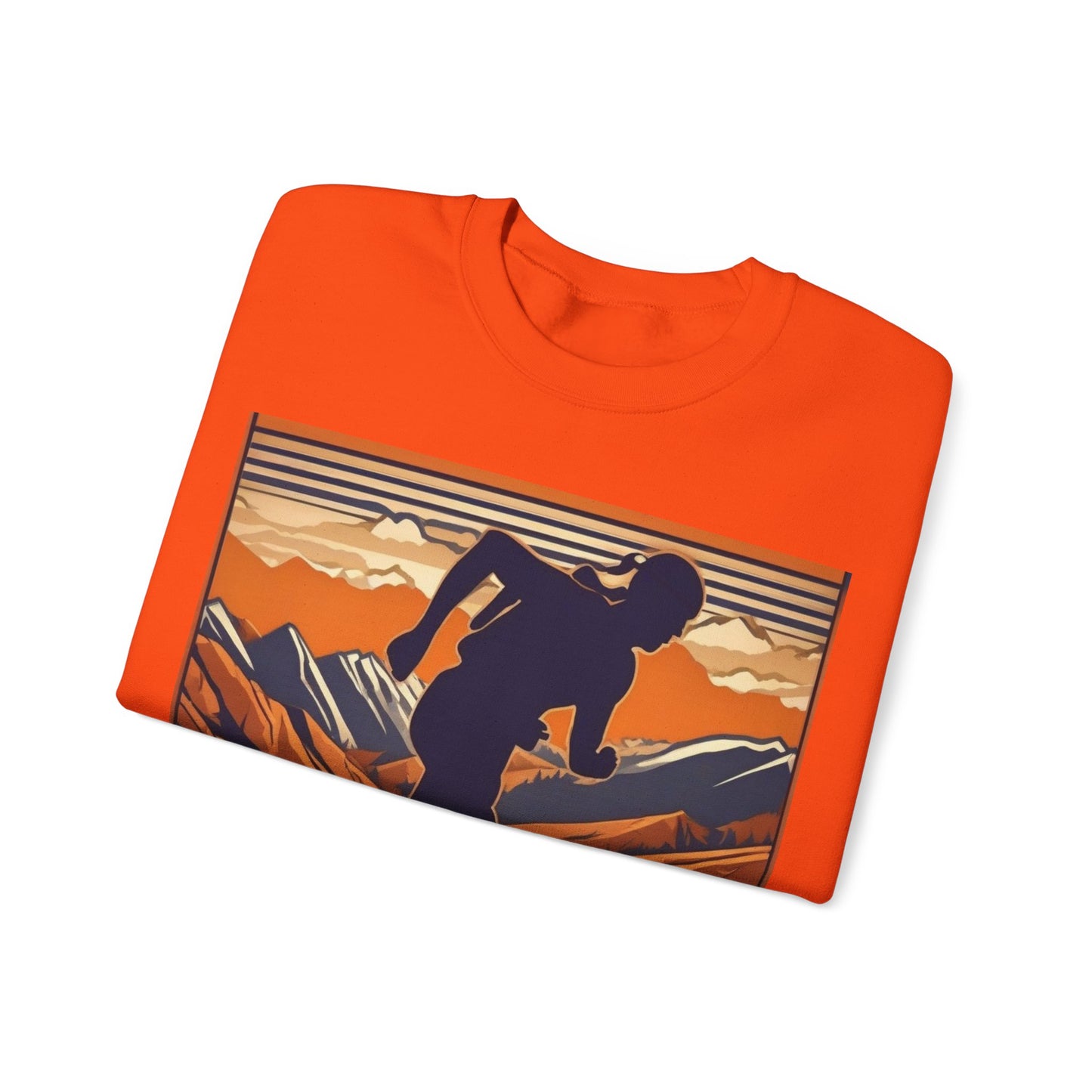 boostlete-iron-intent-scene-trail-3d-retro-0764 — Unisex Heavy Blend Crewneck (G18000)