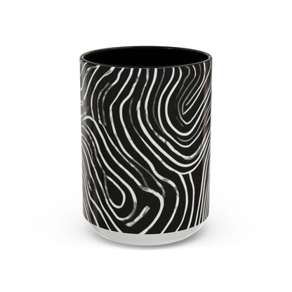 boostlete-field-day-pattern-topographic-badge-0307 — Accent Mug 11oz/15oz