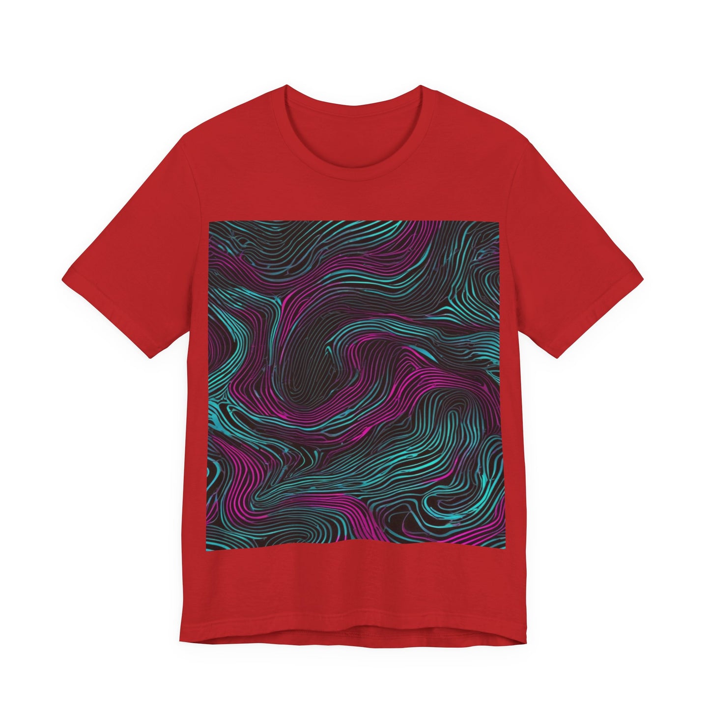 boostlete-am-crew-pattern-topographic-monoline-0075 — Unisex Jersey Short Sleeve (B+C 3001)