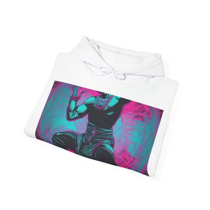 boostlete-rise-grind-scene-yogi-motion-line-art-0240 — Unisex Heavy Blend Hooded Sweatshirt (Gildan)