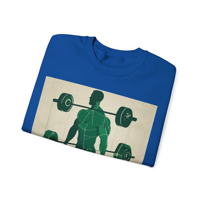 boostlete-boost-mode-scene-deadlift-glitch-blueprint-0044 — Unisex Heavy Blend Crewneck Sweatshirt (Gildan)