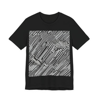 boostlete-mile-by-mile-pattern-barcode-monoline-0059 — Unisex Jersey Short Sleeve (B+C 3001)