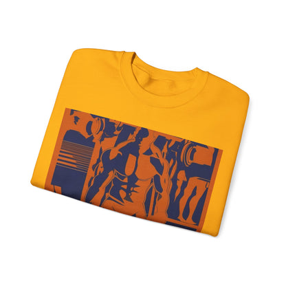 boostlete-rise-grind-scene-deadlift-3d-paper-0812 — Unisex Heavy Blend Crewneck (G18000)