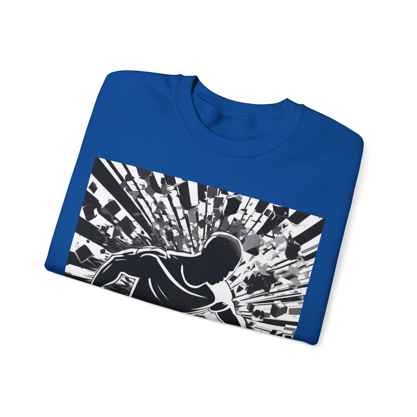 boostlete-field-day-scene-sprinter-halftone-athletic-0248 — Unisex Heavy Blend Crewneck Sweatshirt (Gildan)