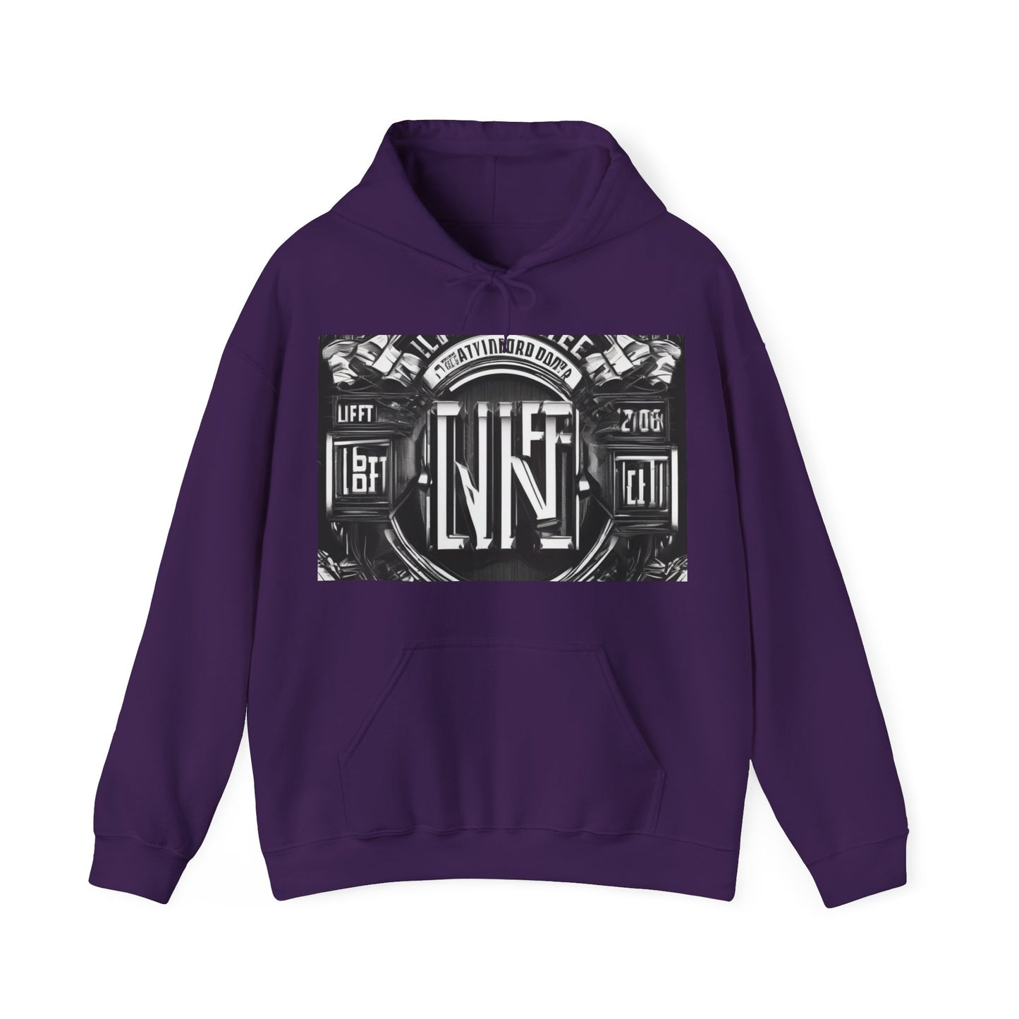 boostlete-am-crew-type-lift-the-standard-banner-engraved-0665 — Unisex Heavy Blend Hoodie (G18500)