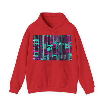 boostlete-field-day-pattern-barcode-retro-0275 — Unisex Heavy Blend Hooded Sweatshirt (Gildan)