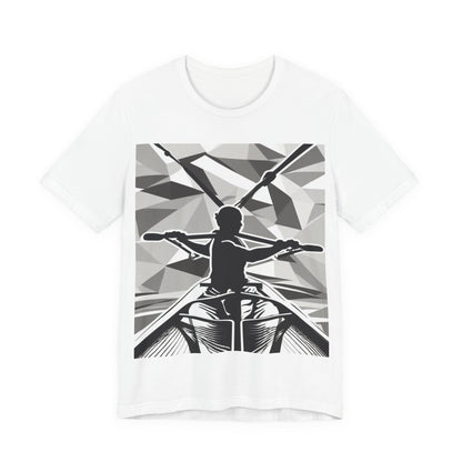 boostlete-am-crew-scene-rower-outline-geometric-0060 — Unisex Jersey Short Sleeve (B+C 3001)