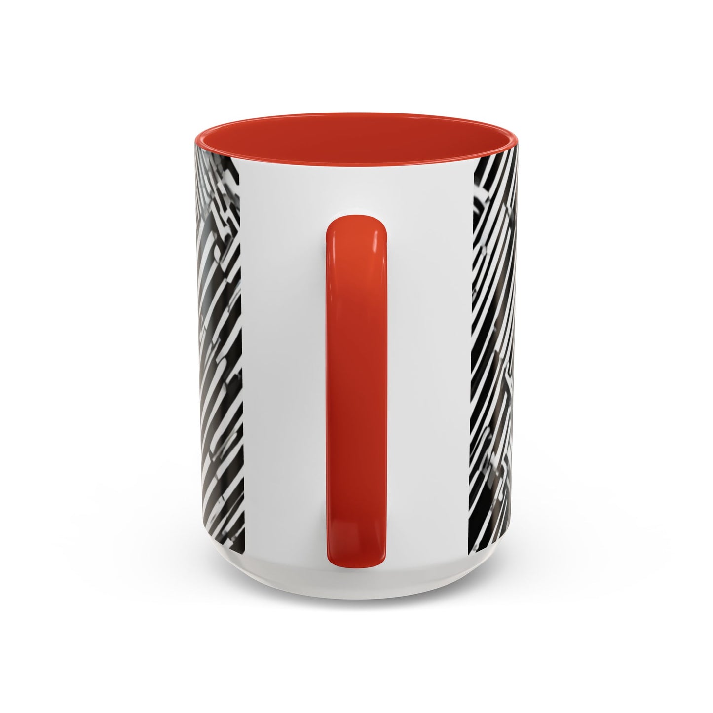boostlete-mile-by-mile-pattern-barcode-monoline-0059 — Accent Mug 11oz/15oz