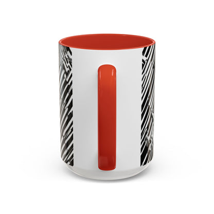 boostlete-mile-by-mile-pattern-barcode-monoline-0059 — Accent Mug 11oz/15oz