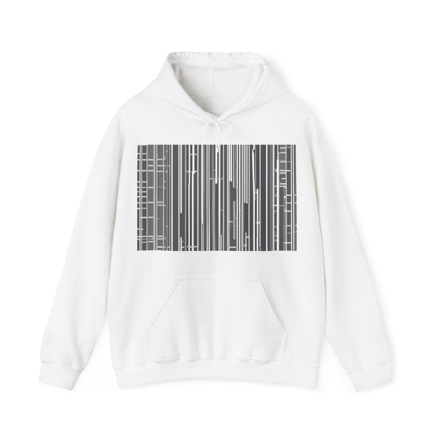 boostlete-boost-mode-pattern-barcode-blueprint-0463 — Unisex Heavy Blend Hoodie (G18500)