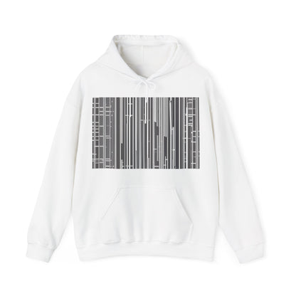 boostlete-boost-mode-pattern-barcode-blueprint-0463 — Unisex Heavy Blend Hoodie (G18500)