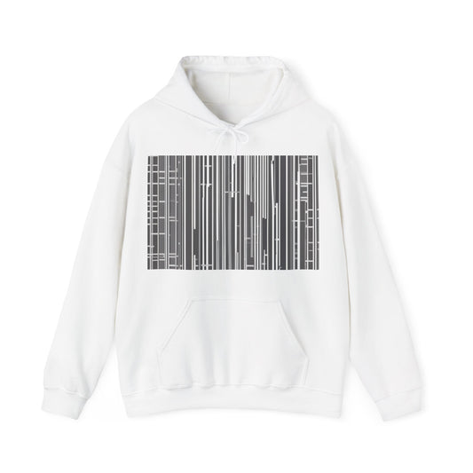 boostlete-boost-mode-pattern-barcode-blueprint-0463 — Unisex Heavy Blend Hoodie (G18500)