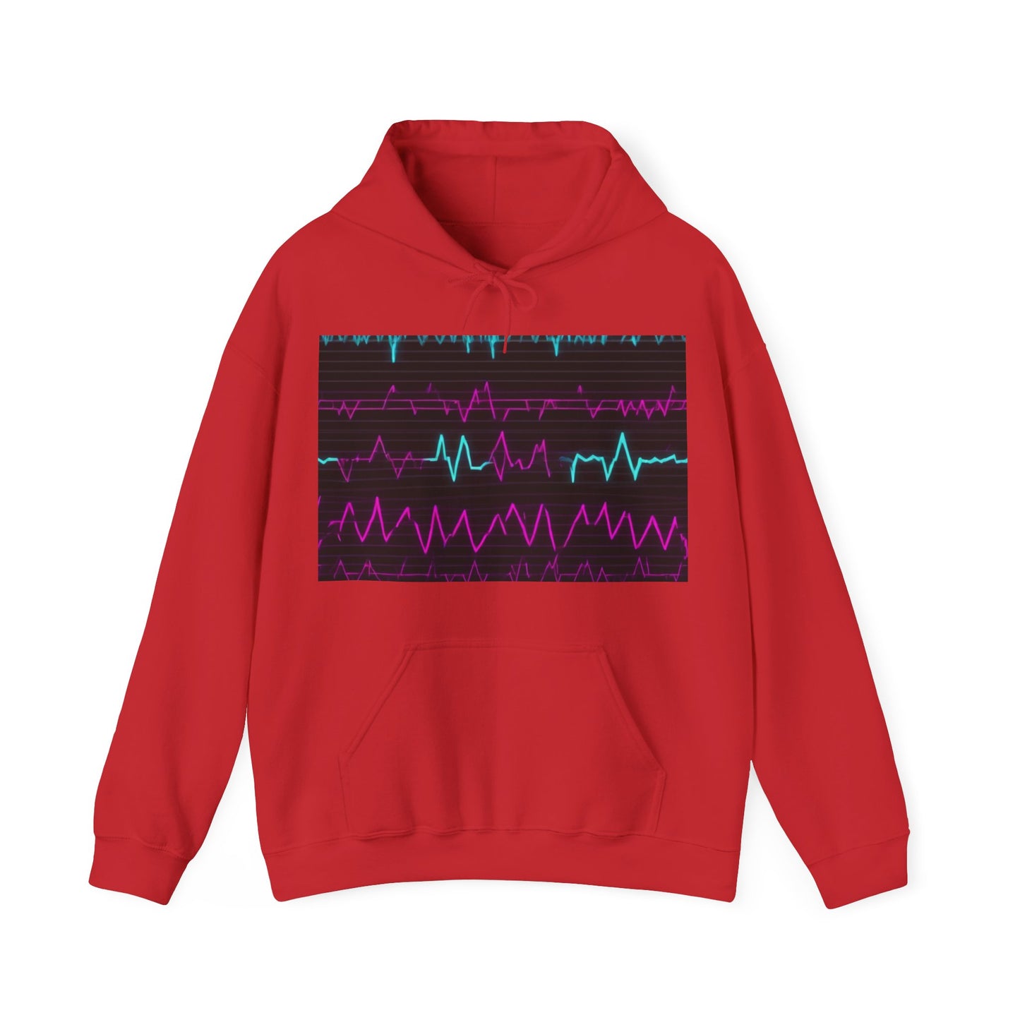 boostlete-boost-mode-pattern-ekg-modern-0111 — Unisex Heavy Blend Hooded Sweatshirt (Gildan)