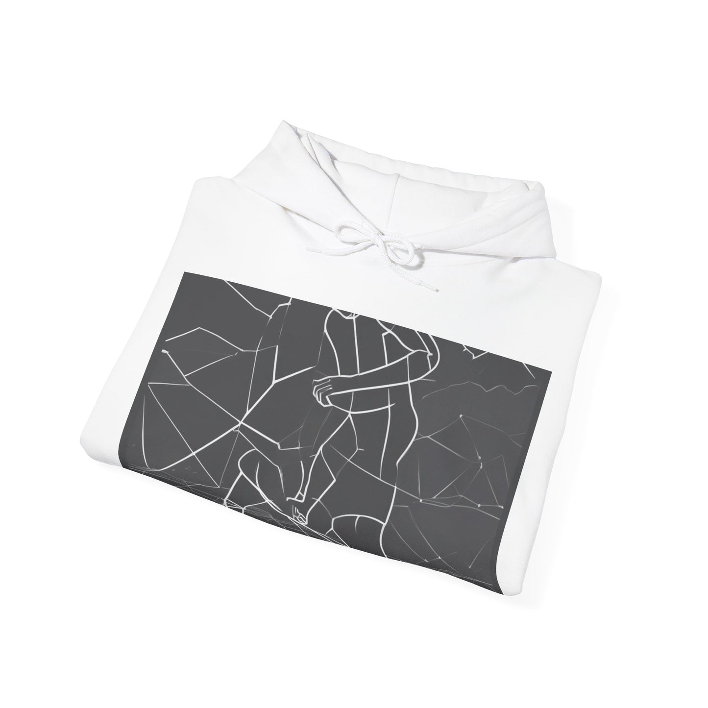 boostlete-pr-season-scene-runner-outline-geometric-1072 — Unisex Heavy Blend Hoodie (G18500)