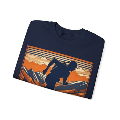 boostlete-iron-intent-scene-trail-3d-retro-0764 — Unisex Heavy Blend Crewneck (G18000)