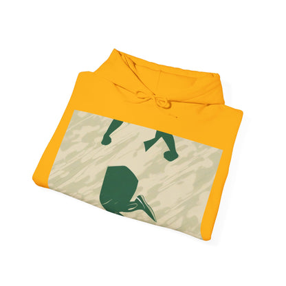 boostlete-am-crew-icon-runner-grainy-blueprint-0134 — Unisex Heavy Blend Hooded Sweatshirt (Gildan)