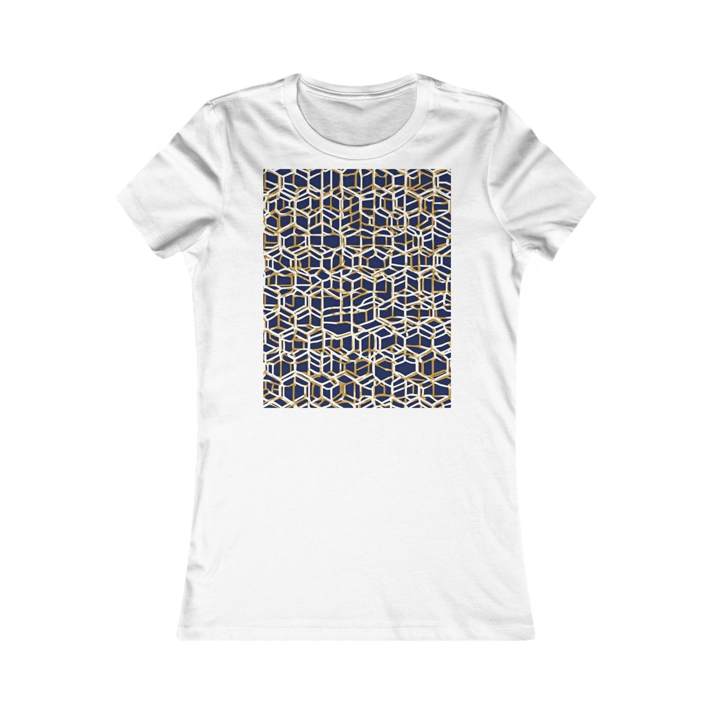 boostlete-am-crew-pattern-hex-industrial-0131 — Women's Favorite Tee (B+C 6004)