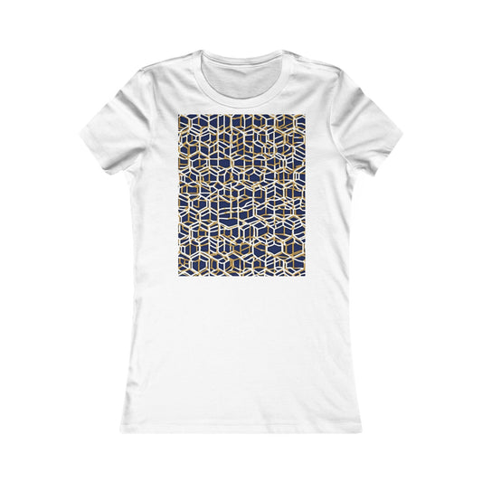boostlete-am-crew-pattern-hex-industrial-0131 — Women's Favorite Tee (B+C 6004)