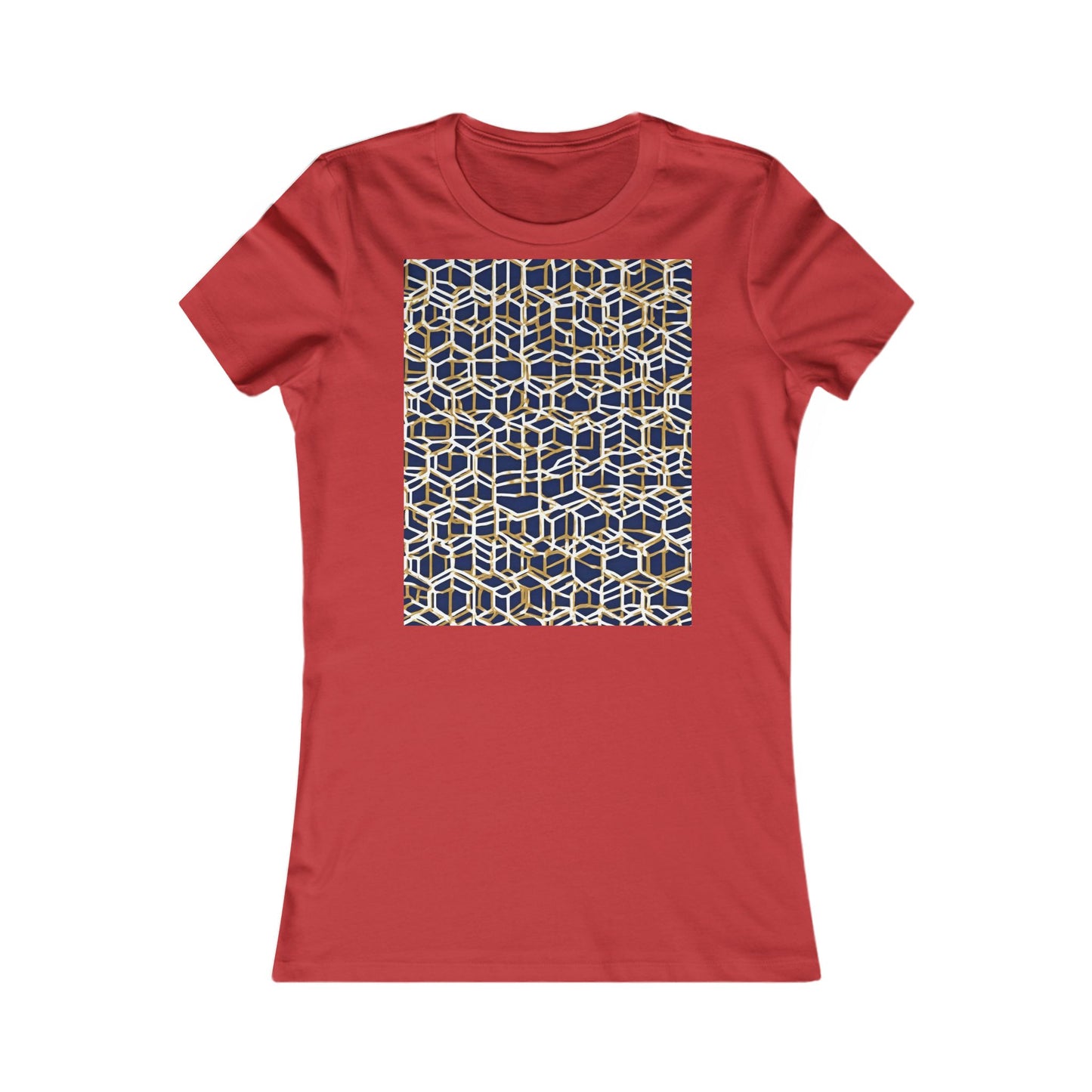 boostlete-am-crew-pattern-hex-industrial-0131 — Women's Favorite Tee (B+C 6004)