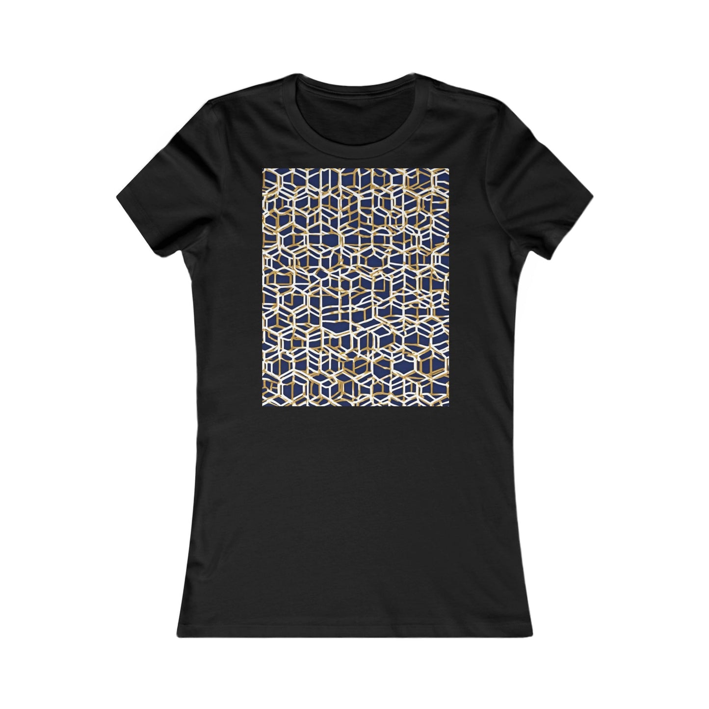 boostlete-am-crew-pattern-hex-industrial-0131 — Women's Favorite Tee (B+C 6004)