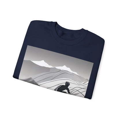 boostlete-recovery-progress-scene-cyclist-motion-vector-0808 — Unisex Heavy Blend Crewneck (G18000)