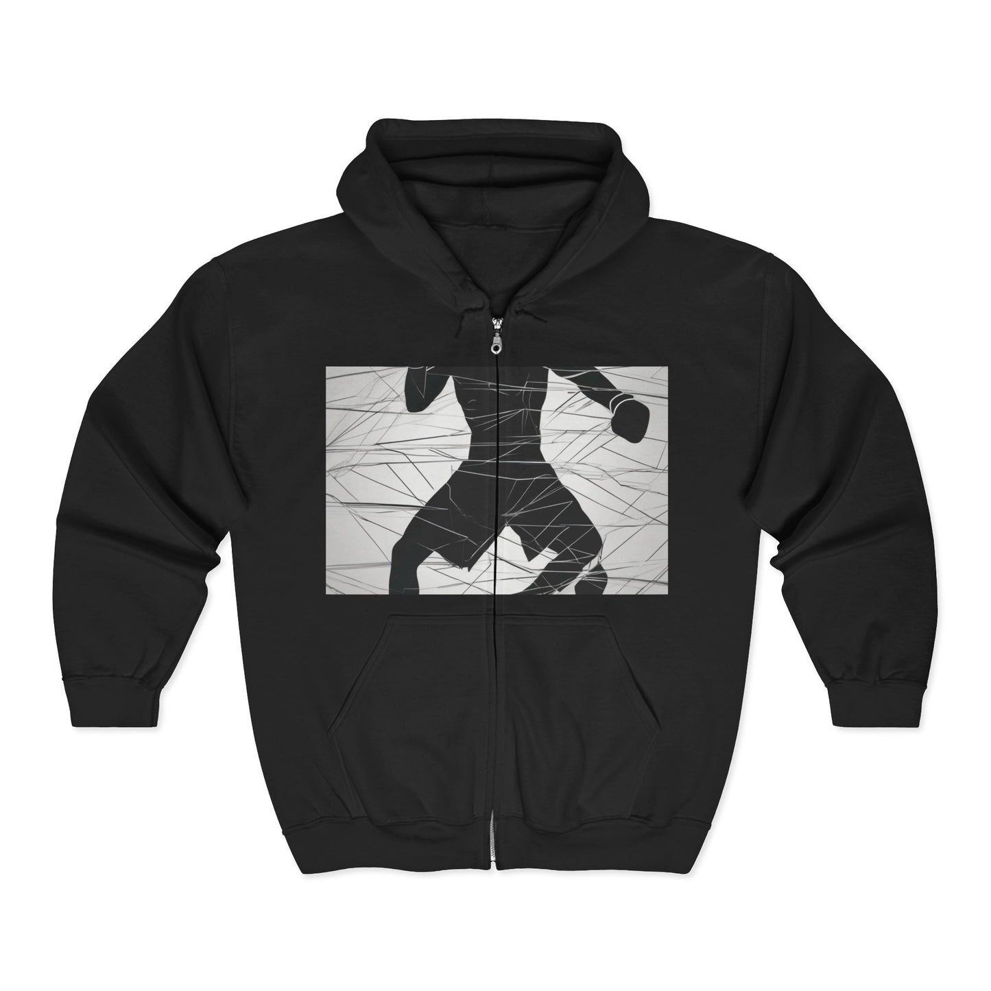 boostlete-mile-by-mile-scene-boxer-motion-geometric-0028 — Unisex Heavy Blend Full-Zip Hooded Sweatshirt
