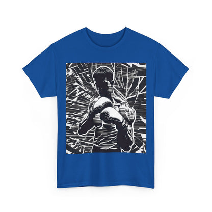 boostlete-boost-mode-scene-boxer-glitch-paper-0084 — Unisex Heavy Cotton Tee (Gildan 5000)