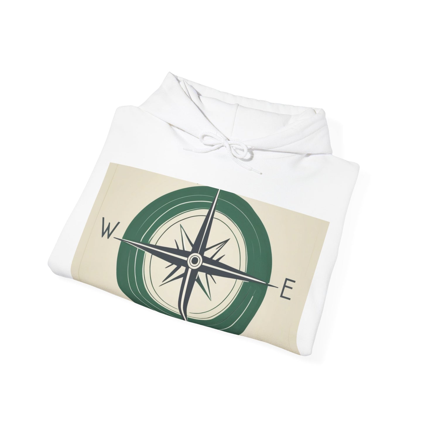 boostlete-iron-intent-icon-compass-soft-blueprint-0614 — Unisex Heavy Blend Hoodie (G18500)