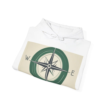 boostlete-iron-intent-icon-compass-soft-blueprint-0614 — Unisex Heavy Blend Hoodie (G18500)
