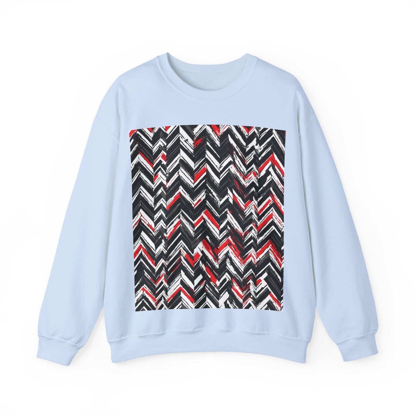 boostlete-am-crew-pattern-chevron-geometric-0659 — Unisex Heavy Blend Crewneck (G18000)