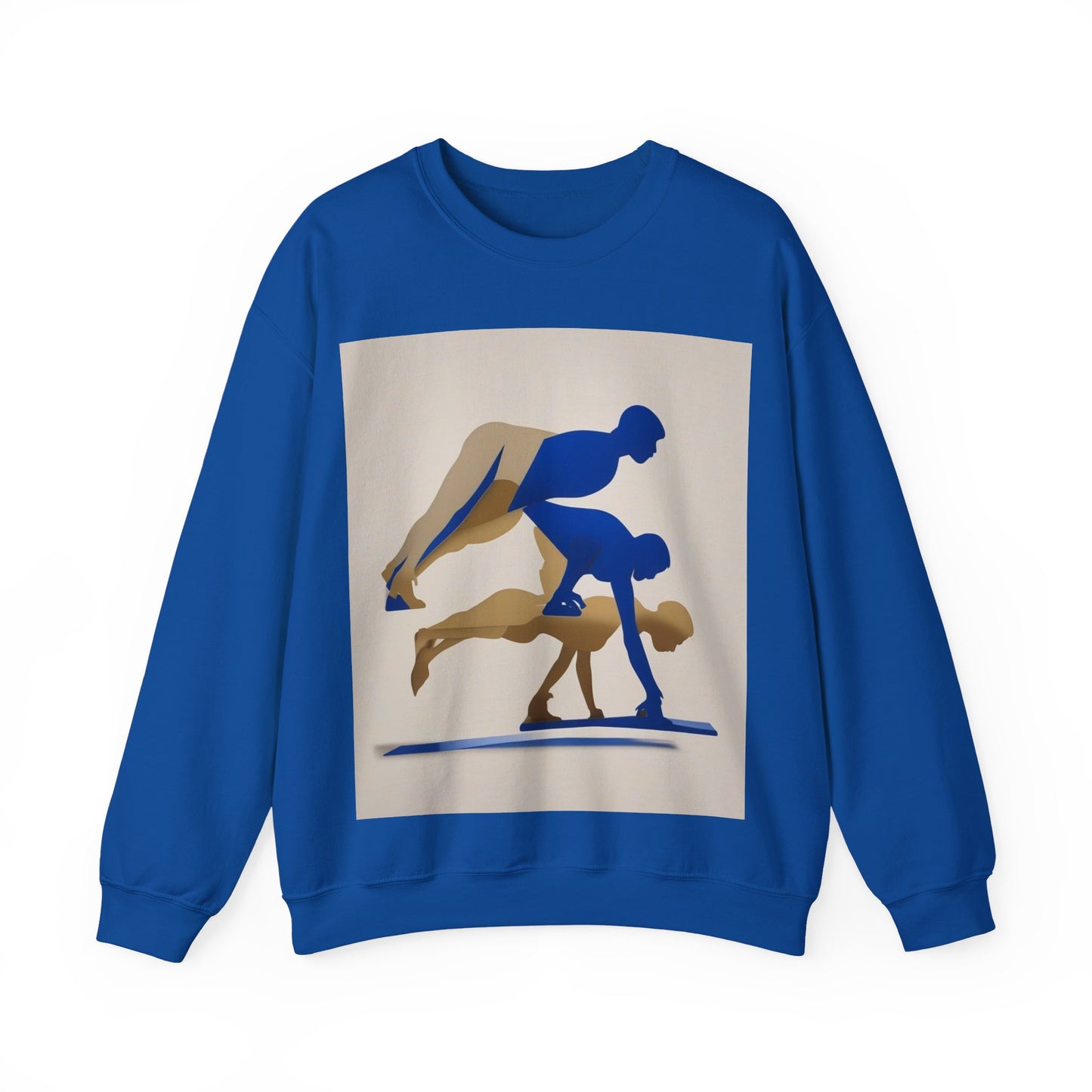 boostlete-mile-by-mile-scene-push-up-duotone-paper-0040 — Unisex Heavy Blend Crewneck Sweatshirt (Gildan)