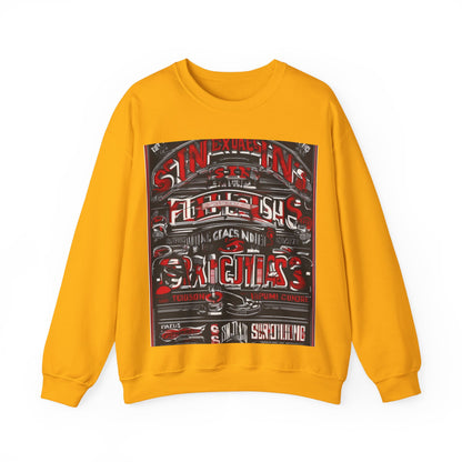 boostlete-iron-intent-type-sin-excusas-arc-retro-0157 — Unisex Heavy Blend Crewneck Sweatshirt (Gildan)