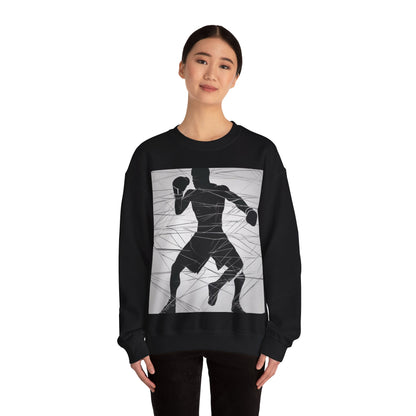 boostlete-mile-by-mile-scene-boxer-motion-geometric-0028 — Unisex Heavy Blend Crewneck Sweatshirt (Gildan)