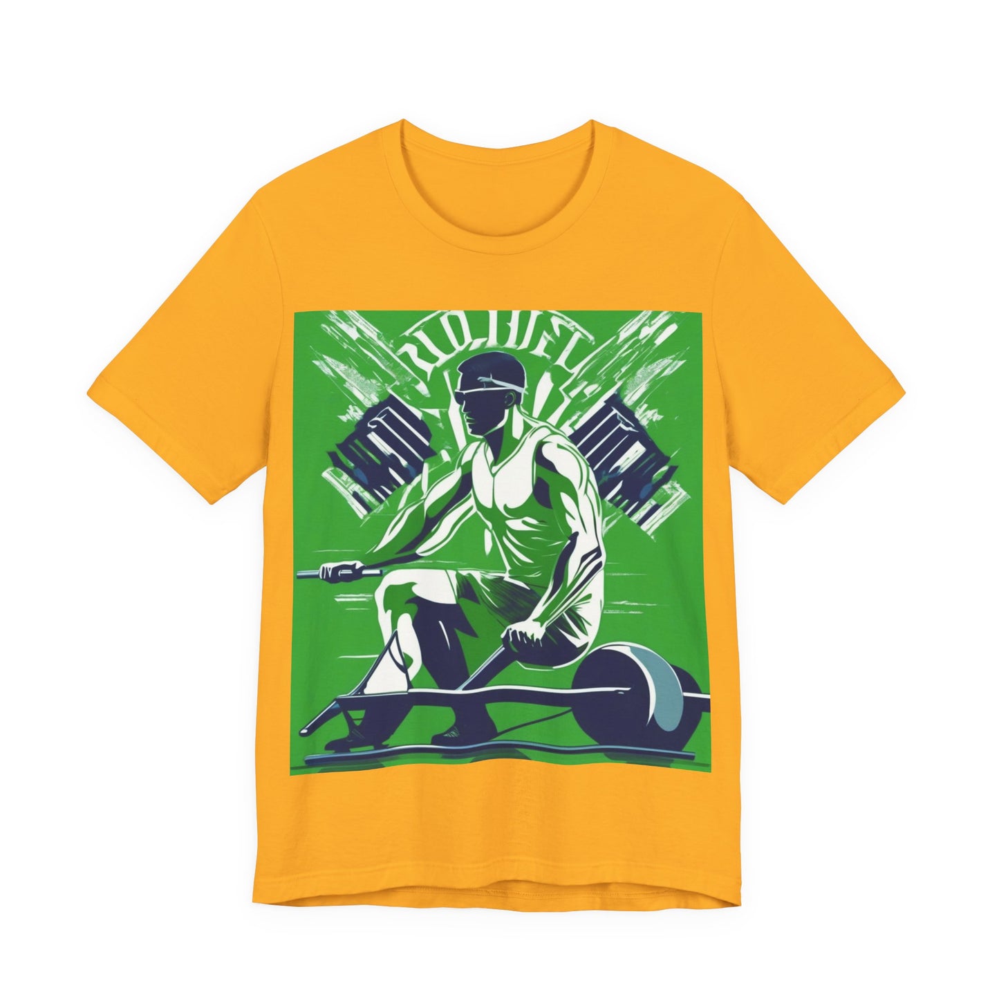 boostlete-am-crew-scene-rower-grainy-bold-0172 — Unisex Jersey Short Sleeve (B+C 3001)