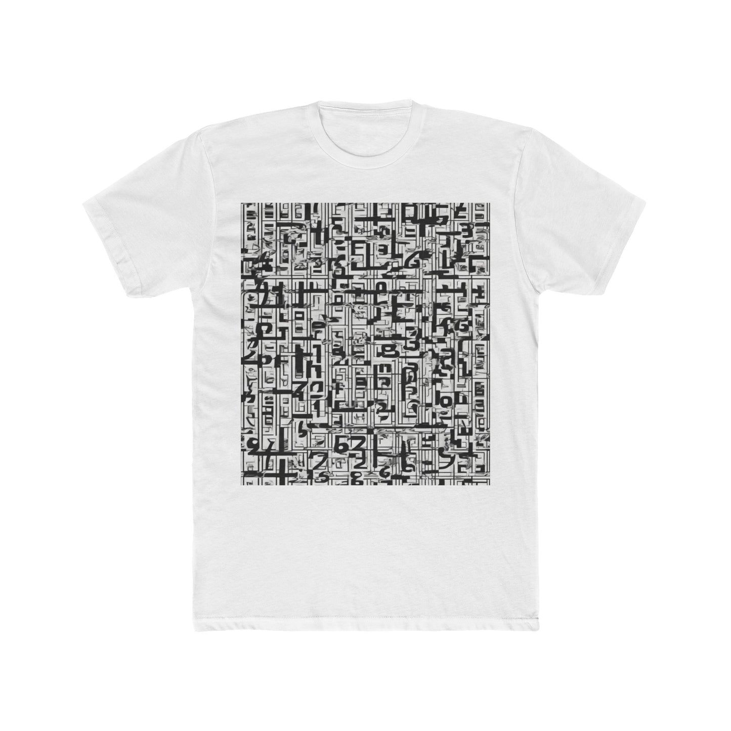 boostlete-boost-mode-pattern-plate-number-engraved-0103 — Unisex Cotton Crew Tee (NL 3600)
