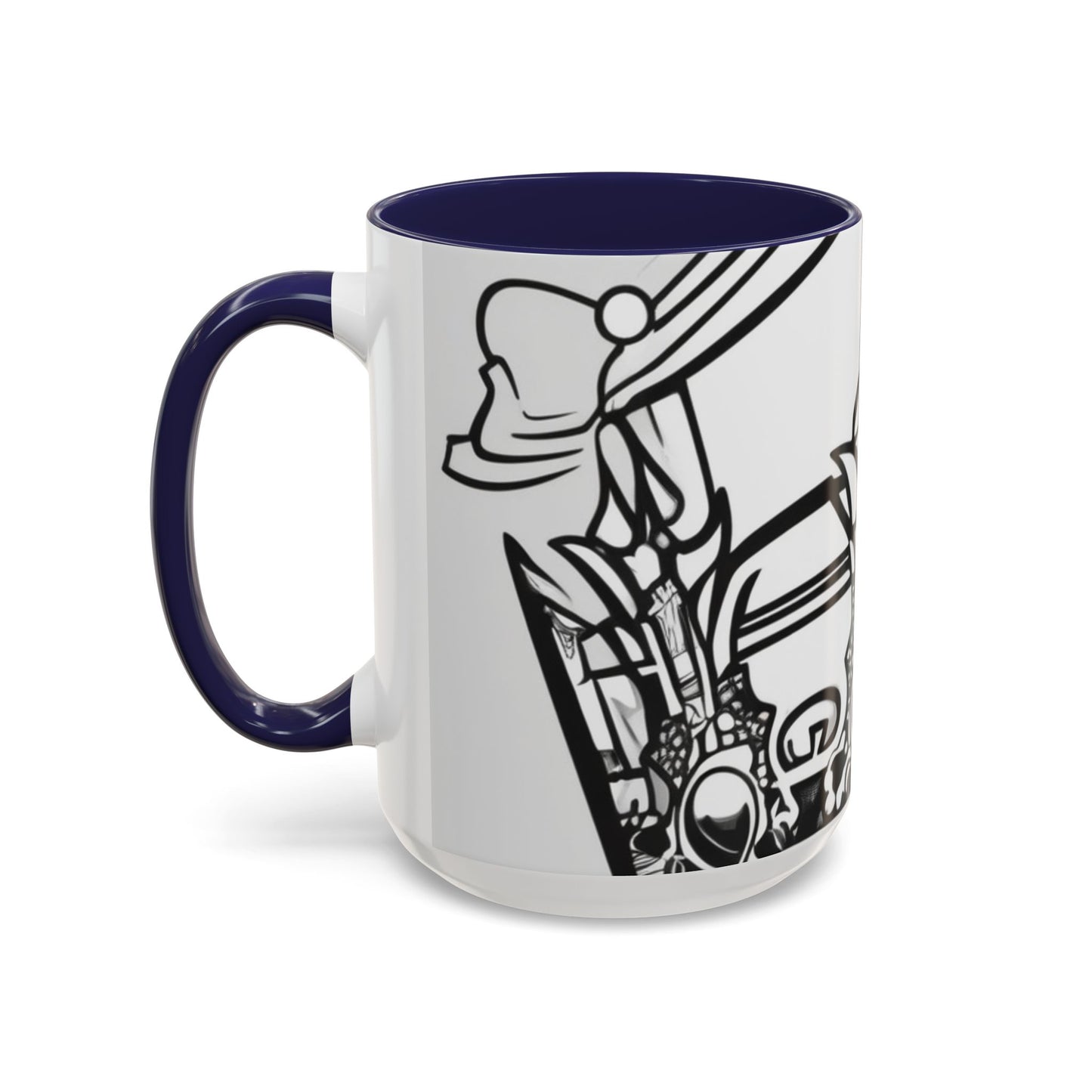 boostlete-quiet-power-icon-crown-outline-badge-0130 — Accent Mug 11oz/15oz