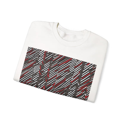 boostlete-field-day-pattern-diagonal-paper-0287 — Unisex Heavy Blend Crewneck Sweatshirt (Gildan)