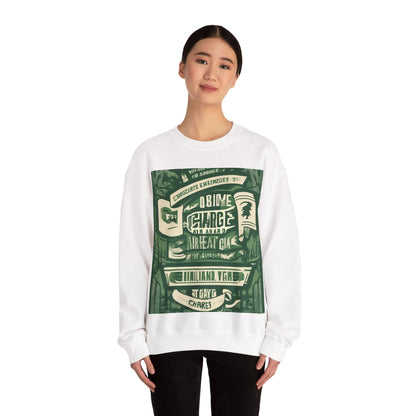 boostlete-am-crew-type-charge-ahead-banner-paper-0965 — Unisex Heavy Blend Crewneck (G18000)