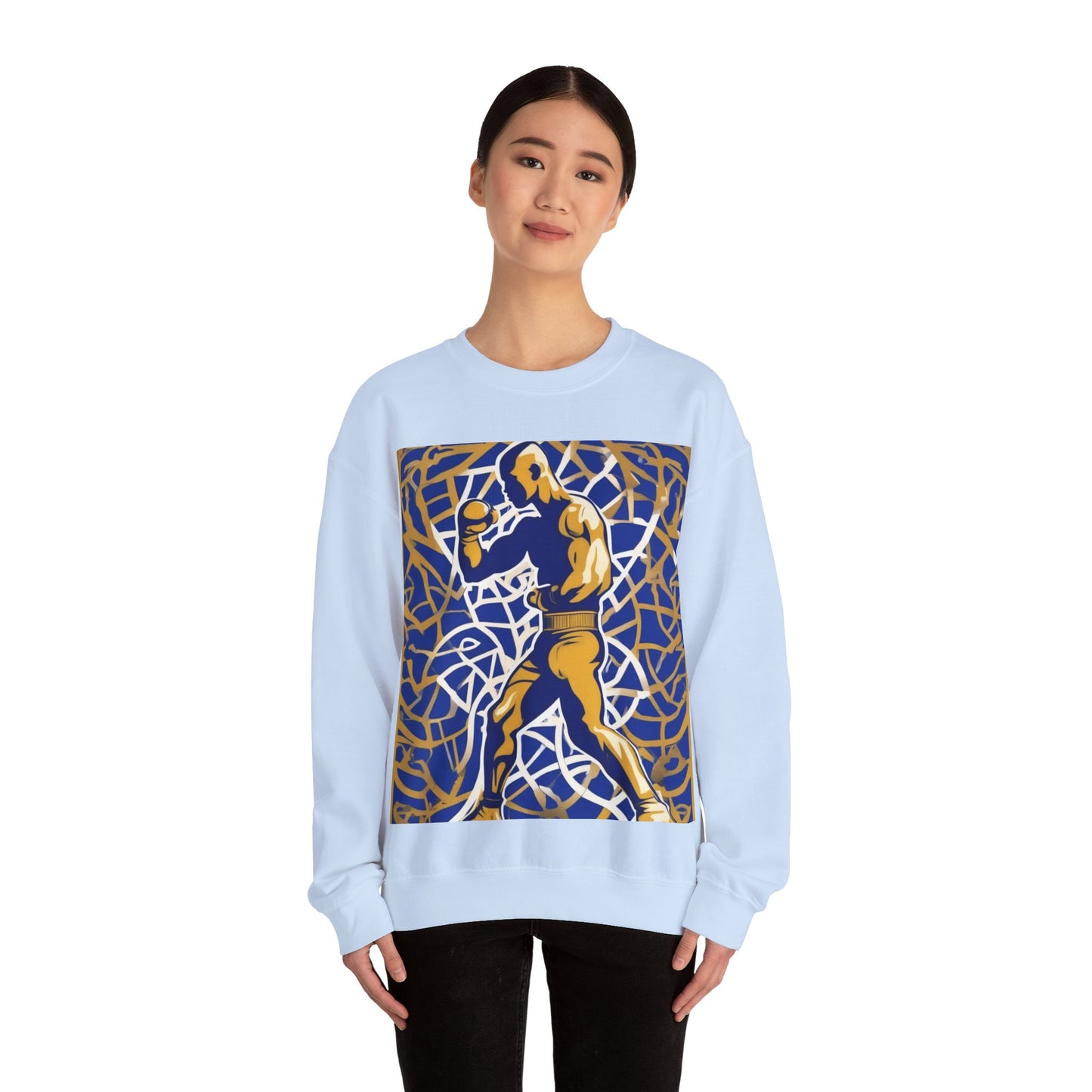 boostlete-field-day-scene-boxer-offset-paper-0776 — Unisex Heavy Blend Crewneck (G18000)