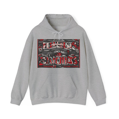 boostlete-iron-intent-type-sin-excusas-arc-retro-0157 — Unisex Heavy Blend Hooded Sweatshirt (Gildan)